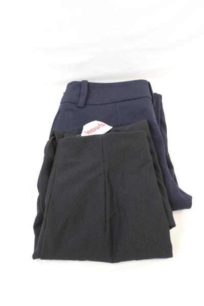 Lot of 2 Merona Philosophy Women's Pants Skirt Slit Solid Black Size 2