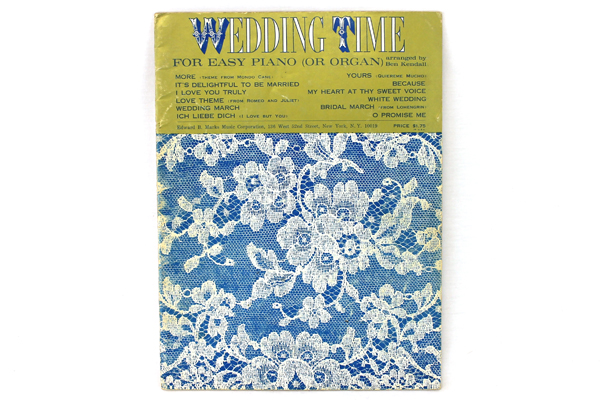 Vintage Piano Song Book Wedding Time by Ben Kendall