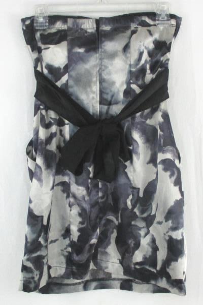 Trixxi Juniors Size 3 Silver and Black Little Strapless Dress w/ Pockets