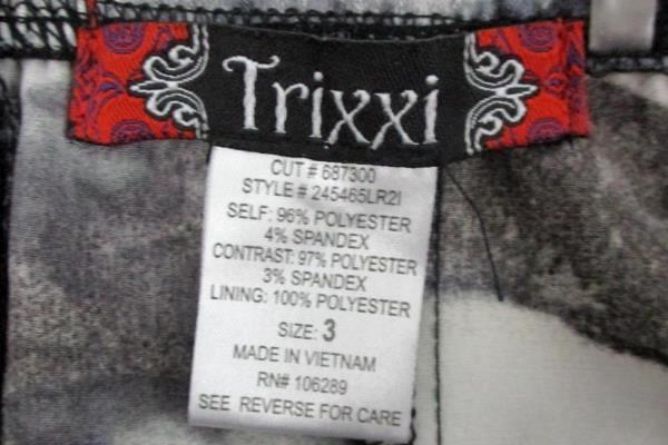 Trixxi Juniors Size 3 Silver and Black Little Strapless Dress w/ Pockets