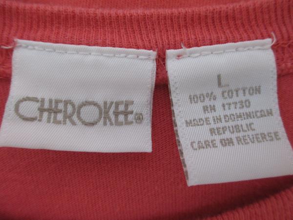 Long Sleeve Cherokee Solid Pink Women's Size Large