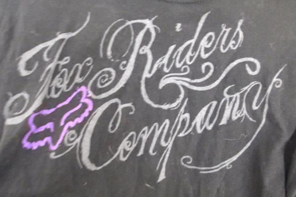 T-shirt by Fox Girls Black w/ Gray Grey & Purple Design Junior Size XL