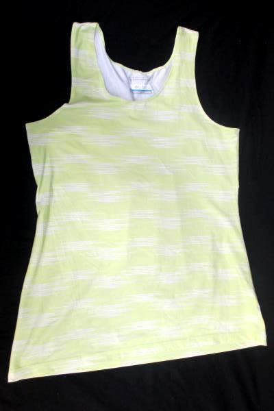 Tank-top by Columbia Sportswear Lime Green w/ White Stripes Women's Size XS/TP