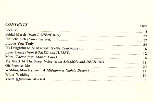 Vintage Piano Song Book Wedding Time by Ben Kendall