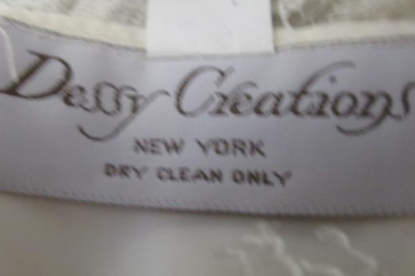 Wedding Dress by Dessy Creations White Laced Floral Women's Size 4