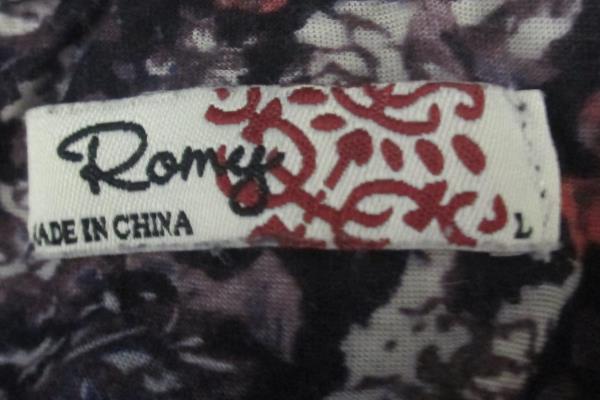 Women's Lot of 2 Blouse Tank Top Eye Shadow Romy Cream Purple Floral Size L