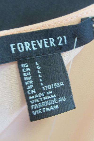 Forever 21 Pink Overlapping Women's Dress 100% Polyester Size Large