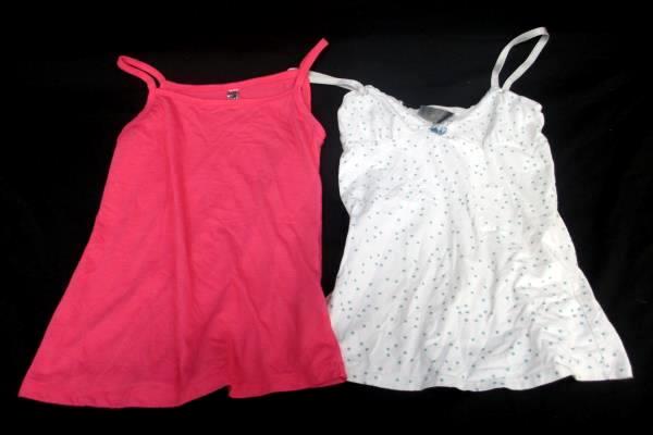 Lot of 2 Girls Tank Top By Beautees & Crashone Pink & White M/10-12y