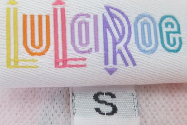 Women's Dress by Lularoe White Pink Black Red Design Short Sleeve Size S