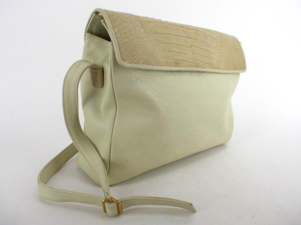 DONNA ELISSA Light Tan Genuine Crocodile Leather Crossbody Purse XL Bag Italy