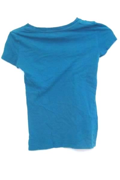 Aeropostale Solid Blue w/ White Writing Women's Size XS T Shirt Top Casual