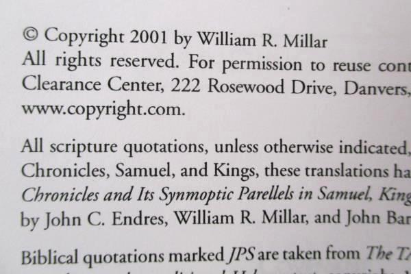 Priesthood In Ancient Israel by William R Millar 2001 SC Biblical Understanding