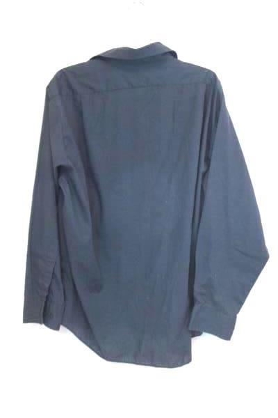Men's Wear International Men's Button Up Long Sleeves Cuff Shirt Blue Size 34/35