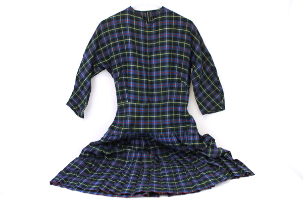 Vintage Handmade Pep Pipe Band Uniform Pleated Skirt Hat Sash Plaid Majorette