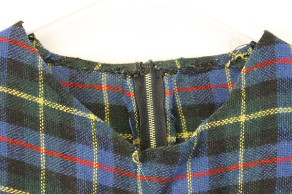 Vintage Handmade Pep Pipe Band Uniform Pleated Skirt Hat Sash Plaid Majorette
