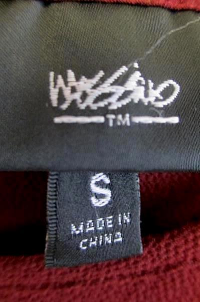 Long Sleeve Blouse Mossimo Solid Maroon w/Laced Black Cuffs Women's Size Small