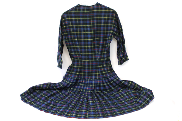 Vintage Handmade Pep Pipe Band Uniform Pleated Skirt Hat Sash Plaid Majorette
