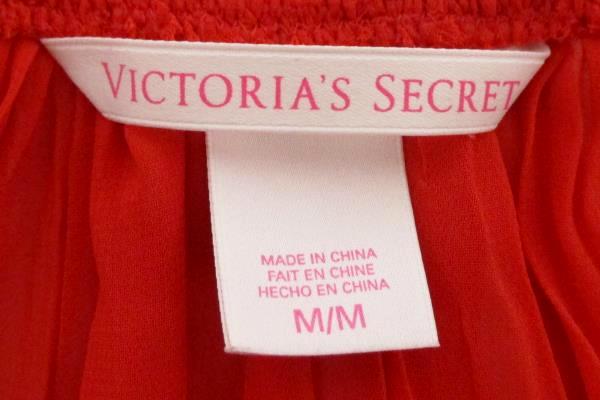 VICTORIA'S SECRET Red Lace Camisole Lingerie Spaghetti Strap Babydoll Sz Medium