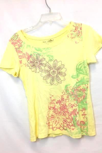 Lot Of 2 Jane Ashley Mossimo Women's Shirts Floral Turquoise Grey Yellow Size S