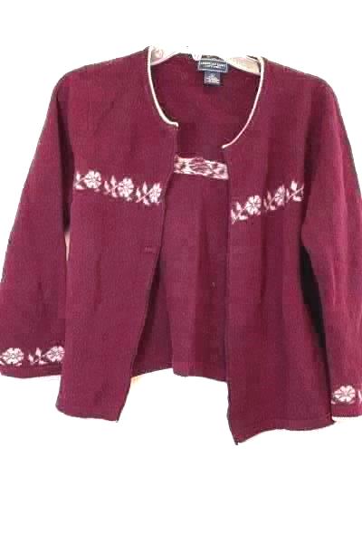Lot of 2 Merona American Eagle Women's Cardigan Gray Floral Multicolor Size L