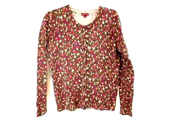 Lot of 2 Merona American Eagle Women's Cardigan Gray Floral Multicolor Size L