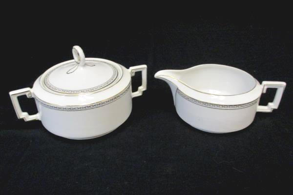 Vintage Imperial Heinrich & Co Selb Bavaria Dallas Creamer & Lidded Sugar Bowl