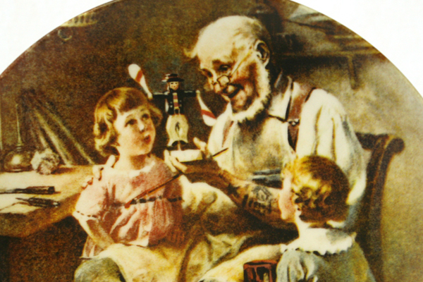 1977 Rockwell Museum The Toy Maker Norman Rockwell Collector Plate 8.5"