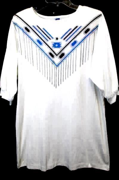 Lot of 2 Shirts By Michael Carrie White Black Stripes Blue Women's Size M