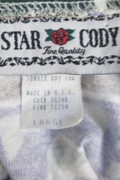 Lot of 2 T-Shirts By Honors & Star Cody Green White Blue V-Neck Women's Size L