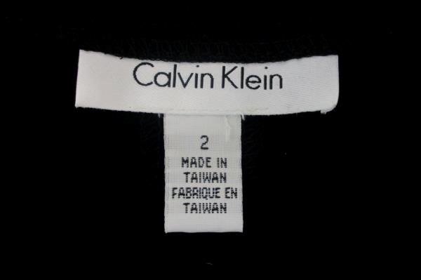 Calvin Klein Women's Dress Pants Black Wide Leg Size 2 With Tags Zipper Fly