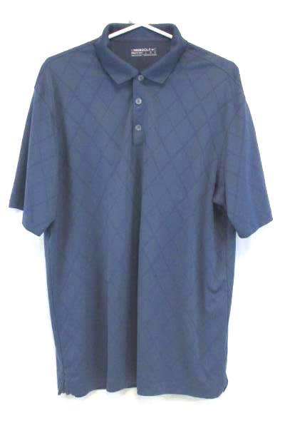 NIKE Men's Golf Fit-Dry Polo Shirt Blue Size Large Casual Athletic Button Up