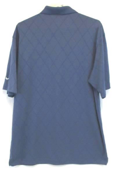 NIKE Men's Golf Fit-Dry Polo Shirt Blue Size Large Casual Athletic Button Up