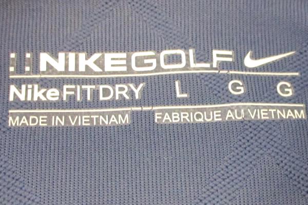 NIKE Men's Golf Fit-Dry Polo Shirt Blue Size Large Casual Athletic Button Up