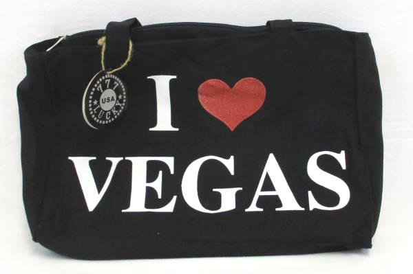 Women's Shoulder Tote Shoppers Bag By 777 Lucky Black I Love Vegas