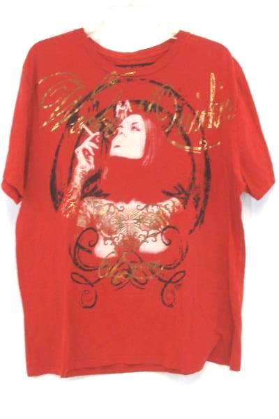 Men's Code64Seven Wicked Quickie Tee Red Graphic Shirt Cotton Size XL