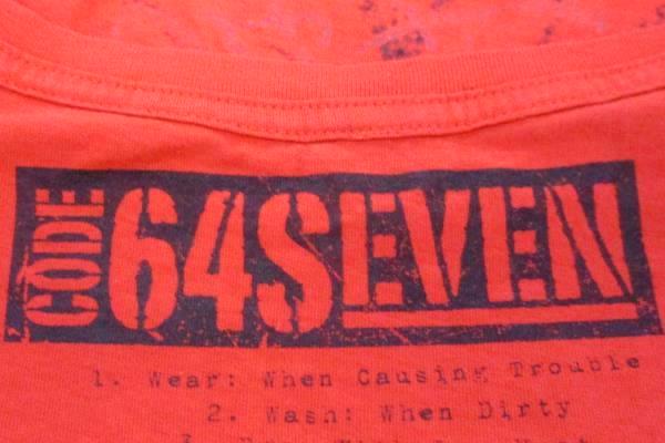 Men's Code64Seven Wicked Quickie Tee Red Graphic Shirt Cotton Size XL