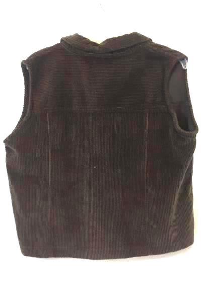 Venezia Jeans Women's Vest Brown Corduroy 2 Pockets Size 16