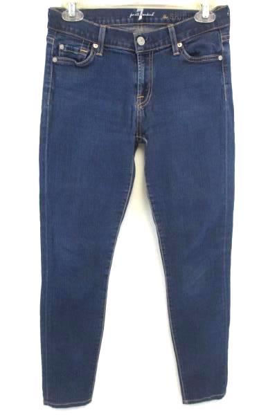 Juniors 7 For All Mankind Standard Dark Wash Blue Jeans 28 The Skinny