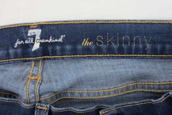 Juniors 7 For All Mankind Standard Dark Wash Blue Jeans 28 The Skinny