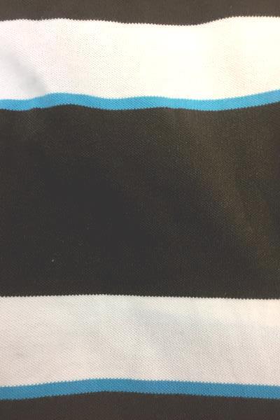 Union Bay Men's Button Up Collar Shirt Brown w/ White Stripes V-Neck Size Small