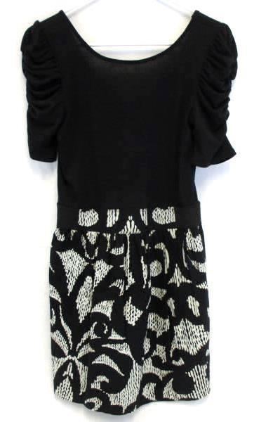 Necessary Objects Juniors Black White Dress Size Medium With Tags Stretch Waist