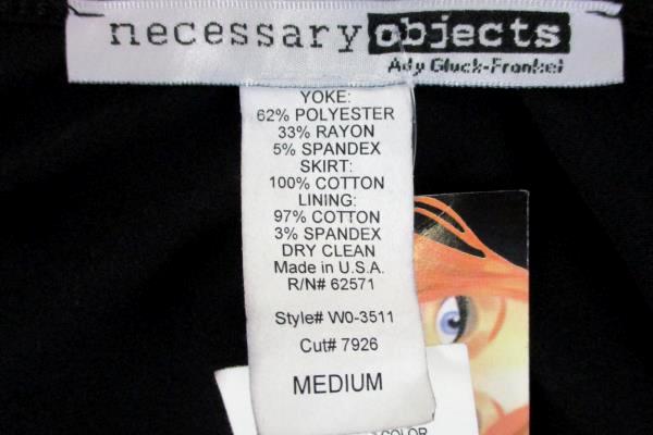 Necessary Objects Juniors Black White Dress Size Medium With Tags Stretch Waist
