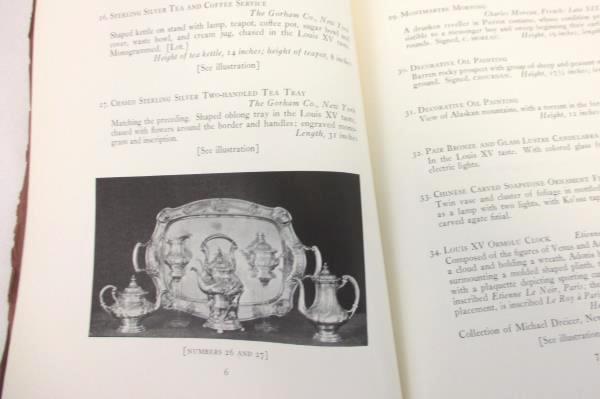 Private Collection Furniture Art Auction Catalog New York 1935