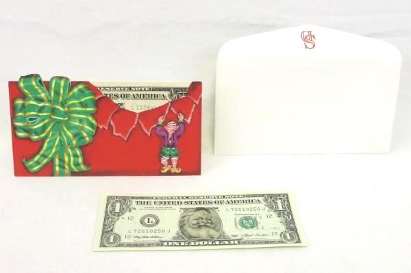 Santa Claus Dollar Bill Legal Tender Easter Seals Safeway Christmas Series 1993