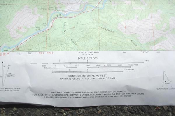 Idaho Topography 1972 Provisional Map Eight Mile Mountain Geological Survey 87"W
