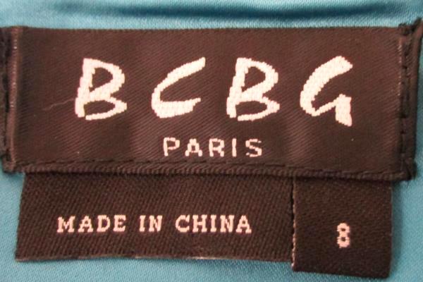 Women's Turquoise Blue Strapless BCBG Paris Formal Dress Pockets Size 8