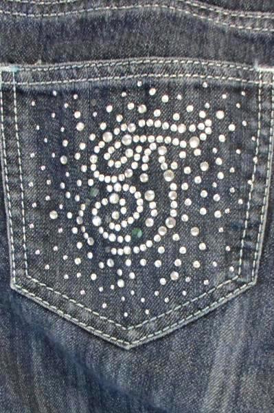 True Jeans Juniors Medium Wash Sz 28 Denim Of True Jeans Sparkly Design Pockets