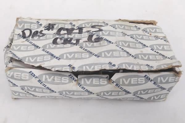 Set of 2 H.B. Ives Heavy Duty Floor Mounted Door Stops Chrome 3"