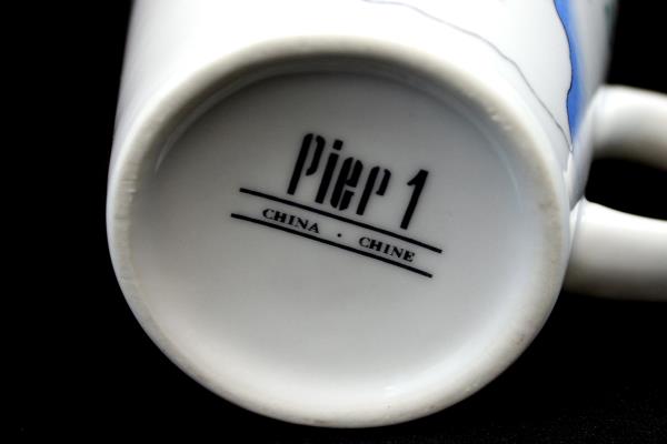 Pier 1 One "Cocoa for Santa Claus" Snowman Cocoa Coffee Mug Winter Snow