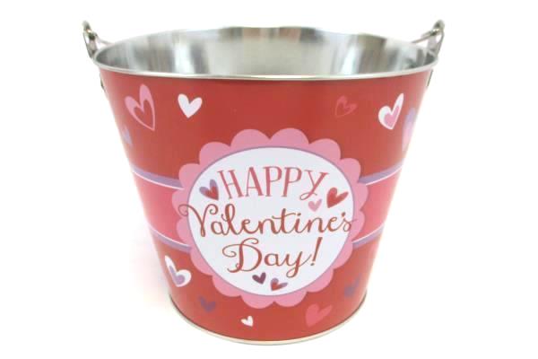 Lot Of 4 Happy Valentines Day Bucket Pink Feather Boa Be Mine Hanging Sign